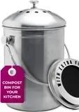 Epica Stainless Steel Compost Bin