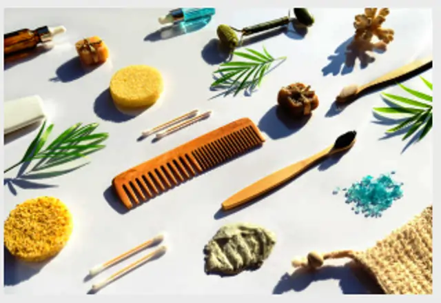 Natural cleaning brushes with bamboo handles and plant fiber bristles